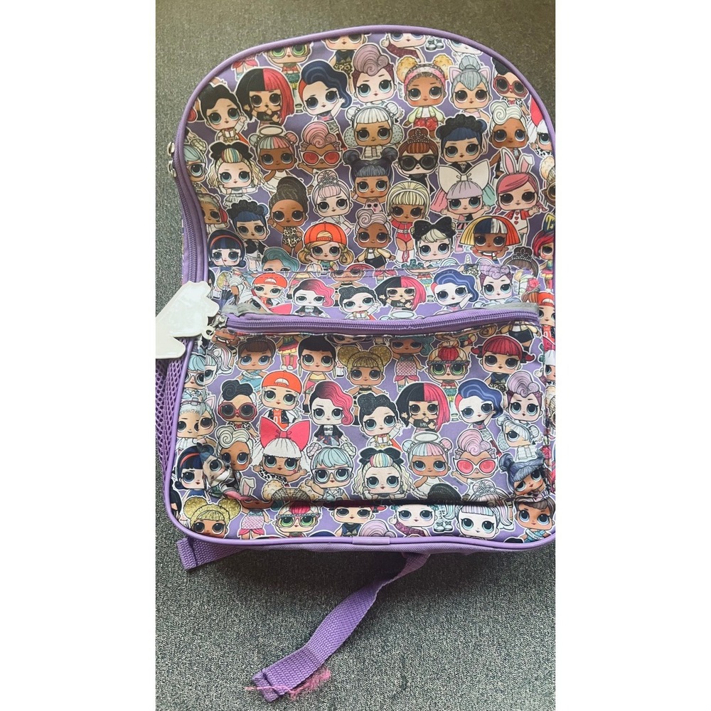 L.O.L. Surprise! Backpack Kids One Size Purple Character All-Over Print Bag